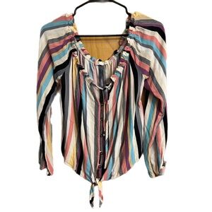 Rewind Colorful Striped Blouse